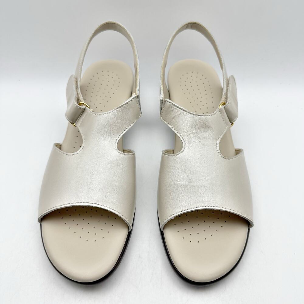 SAS Womens Suntimer Heeled Sandal US 11 Narrow Cream Leather NIB - Picture 7 of 13